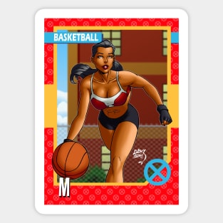 M Monet Basketball Card Sticker